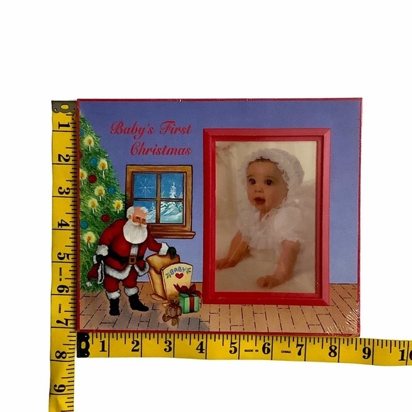 Baby’s First Christmas Photo Picture Frame Santa Christmas Tree Red Multicolor - Picture 7 of 11